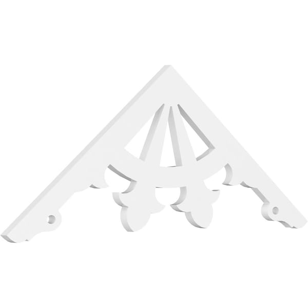 Ekena Millwork Pitch Riley Architectural Grade PVC Gable Pediment, 48"W x 18"H x 1"P (9/12) GPP048X018X100RIL - main